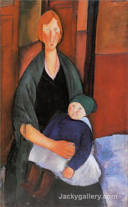 Seated Woman with Child (Motherhood) by Amedeo Modigliani paintings reproduction